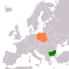 Location map for Bulgaria and Poland.