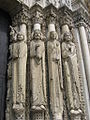 Statues de l'ébrasement de droite : Ézéchiel[89] ou Samuel, David, la reine de Saba, Salomon[86]