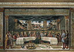 Última Cena de la Capilla Sixtina, Cosimo Rosselli, 1481-1482.
