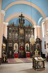 L'iconostase de l'église Saint-Gabriel d'Aranđelovac.