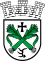 Zwei schräggekreuzte Lauchstangen im Wappen von Lauchheim