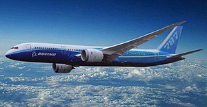 English: Artist impression of Boeing 787-9 Dre...
