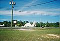 Harold's Garage on US 19 is a gas station shaped like a dinosaur, an example of novelty architecture.