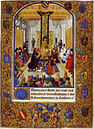 שארל הראשון, דוכס בורגונדיה, מקבל את שבועת הנאמנות של קציניו. מיניאטורה משנת 1475