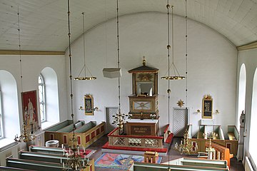 Kyrkorummet från orgelläktaren.