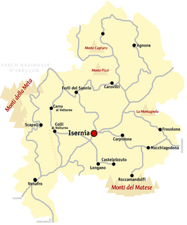 Kaart van Isernia (IS)