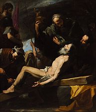 José de Ribera, Le Martyre de Saint André, huile sur toile (209 × 183 cm), 1628, musée des beaux-arts de Budapest.