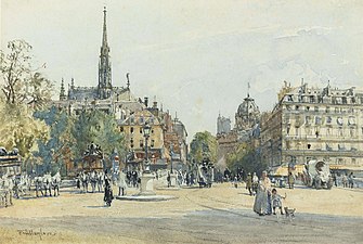 John Fulleylove, La Place Saint-Michel (vers 1900), localisation inconnue.