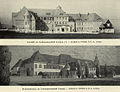 oben: Bezirksstift der Amtshauptmannschaft Auerbach i. V. in Obergöltzsch (1908–1910?) / unten: Entwurf für das Bezirkskrankenhaus der Amtshauptmannschaft Chemnitz in Rabenstein (1912?)