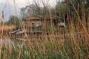 Old ironworks transformed into an observation point for birds.