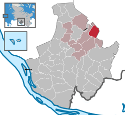 Elhelyezkedése Schleswig-Holstein térképén