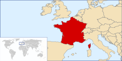 Местоположение на Франция