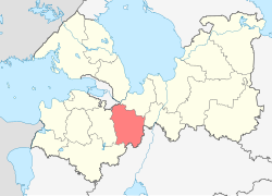 Location of Tosno rajons