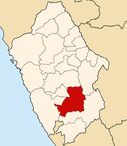 Location of Recuay in the Ancash Region