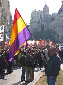 2006 demonstration in Madrid calling for the Third Spanish Republic Manifestacion III Republica.jpg