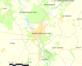 Poziția localității Saint-Florent-sur-Cher