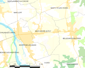Poziția localității Saint-André-le-Puy