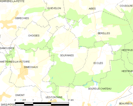 Mapa obce Solrinnes