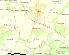 Mapa obce Amblainville