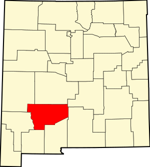 Карта штата Нью-Мексико с указанием округа Сьерра