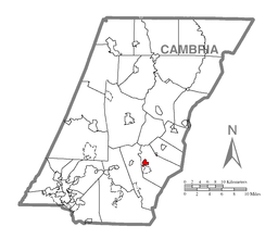 Map of Portage, Cambria County, Pennsylvania Highlighted.png