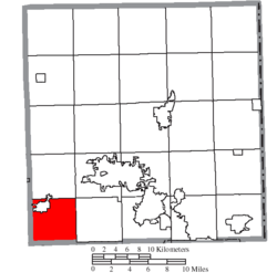 Location of Newton Township in Trumbull County