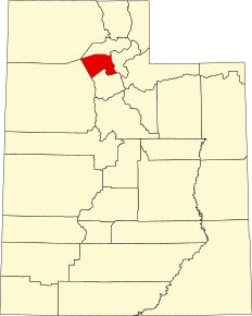 Localizare Comitatului Davis în statul Utah