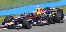 Webber driving for the Red Bull team at the 2007 Malaysian Grand Prix