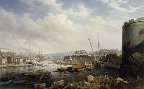 Léon Morel-Fatio (1810-1871) Le port de Brest .