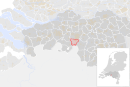 Locatie van de gemeente Goirle (gemeentegrenzen CBS 2016)