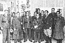 Republican command of Barcelona, general Riquelme in centre Opening of exposition dedicated to Durruti.jpg