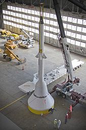 Orion LAS test assembled at the NASA Research Center Orion CM-LAS stack.jpg