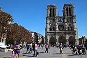 The cathedral and Place Jean-Paul II