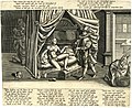 Caricature satirique allemande du XVIe siècle montant l'inefficacité de la ceinture[11].