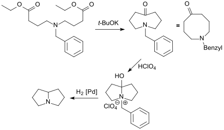 Pyrrolizidin aus Azacyclooctanon