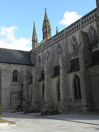 The northern flank of Saint-Pol-de-Léon Cathedral
