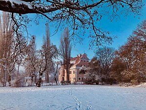 Schloss Donaumünster im Winter 2020