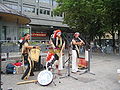 Street musicians in finland indians