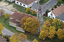 Szent Ilona templom, Nagyvázsony légi fotó