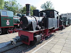 erhaltene Lokomotive in Sochaczew