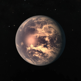 TRAPPIST-1 e в представлении художника.