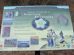 The first interpretive sign on the Lower Table Rock Trail