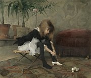 《舞鞋》（Dancing Shoes，油画，1882年）