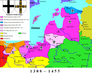 history map of Ordensstaat, 1455