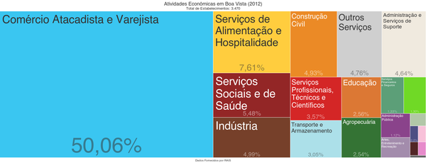 Atividades econômicas em Boa Vista - (2012)[35]