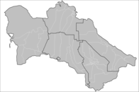 Ашхабад на карте Туркмении