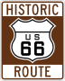 Historic U.S. Route 66 marker
