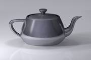 The Utah teapot (1975) has a "hole" in it so it has a genus greater than zero.
