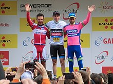 The final general classification podium
