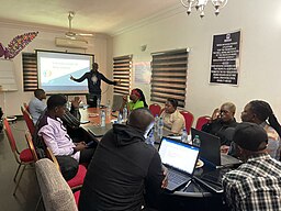 Training queers on contributing to Wikipedia in Abuja, Nigeria